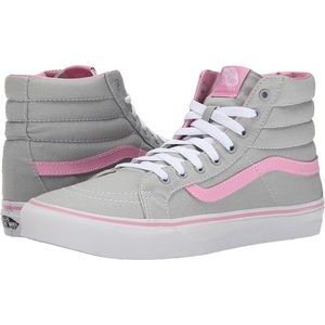 Gray&Pink Van High Top Vans Sneakers